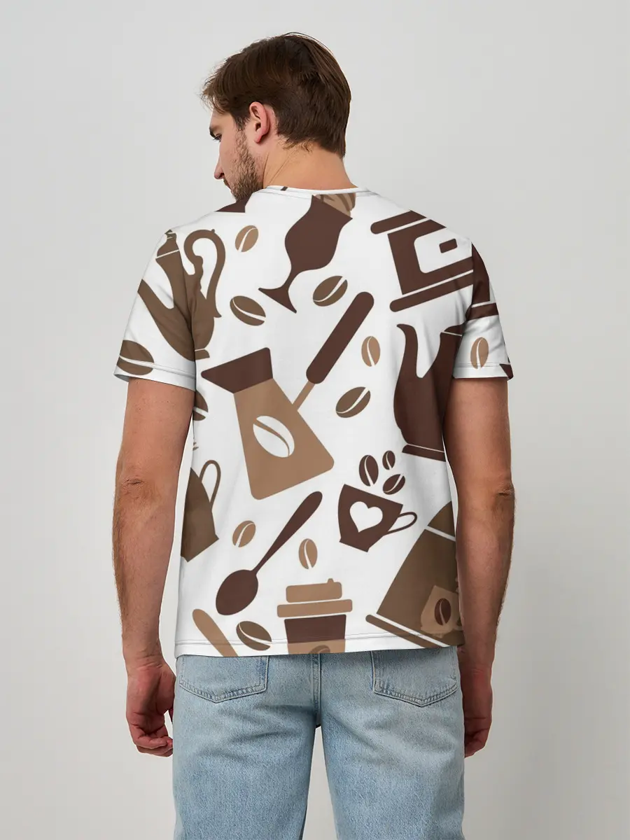 Мужская базовая футболка / coffee