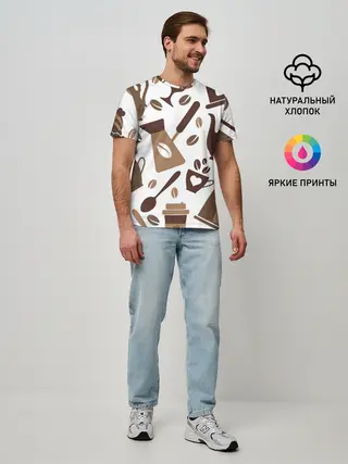 Мужская базовая футболка / coffee