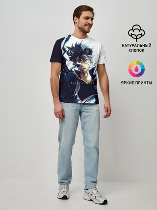 Мужская базовая футболка / Черный Аста Чёрный клевер