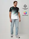 Мужская базовая футболка / GLITCH STRIPES
