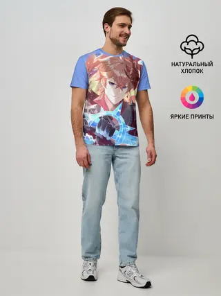 Мужская базовая футболка / ТАРТАЛЬЯ / ГЕНШИН ИМПАКТ