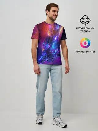 Мужская базовая футболка / Universe Neon