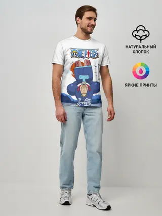 Мужская базовая футболка / Фрэнки One Piece. Большой куш