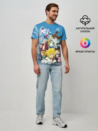 Мужская базовая футболка / Аниме. Семь Смертных грехов