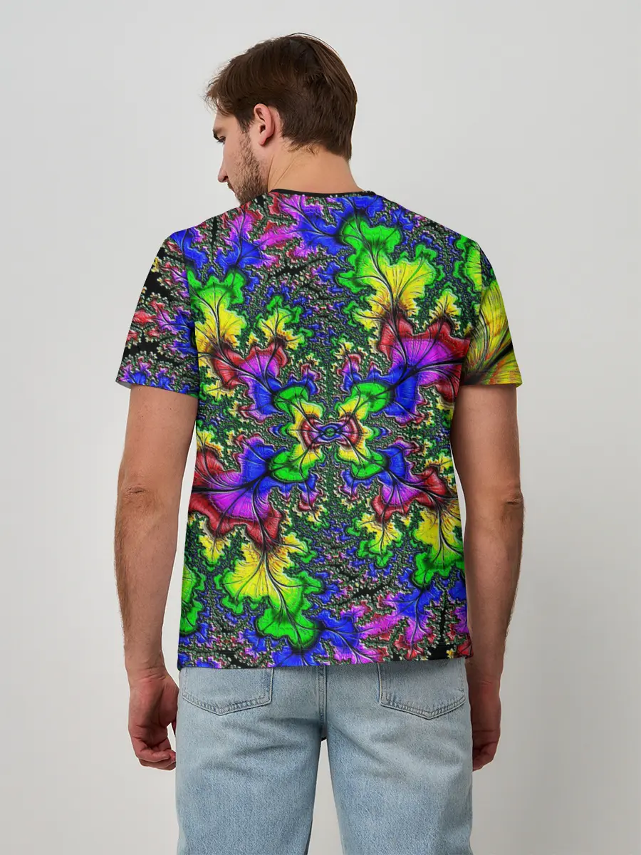 Мужская базовая футболка / НЕОНОВЫЙ ЦВЕТОК