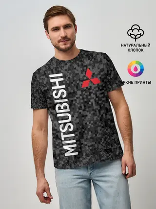 Мужская базовая футболка / MITSUBISHI Камуфляж