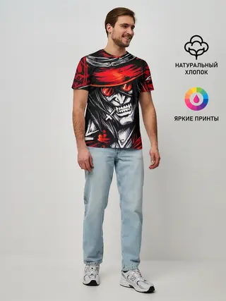 Мужская базовая футболка / ALUCARD IN RED
