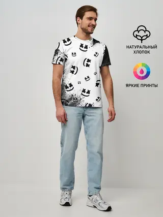 Мужская базовая футболка / MARSHMELLO / МАРШМЕЛЛОУ