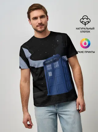 Мужская базовая футболка / ТАРДИС