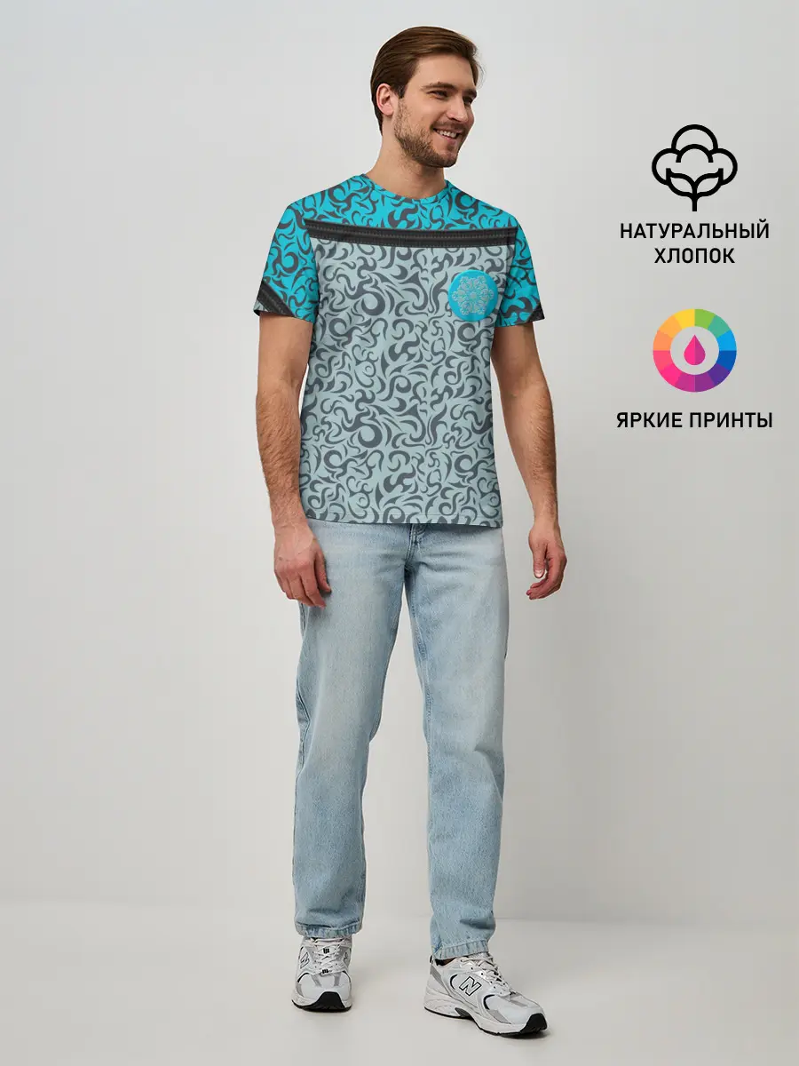 Мужская базовая футболка / Снежный вихрь