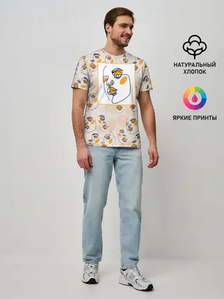 Мужская базовая футболка / Лица в графике