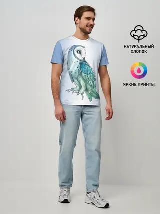 Мужская базовая футболка / сова