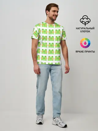 Мужская базовая футболка / лягушка