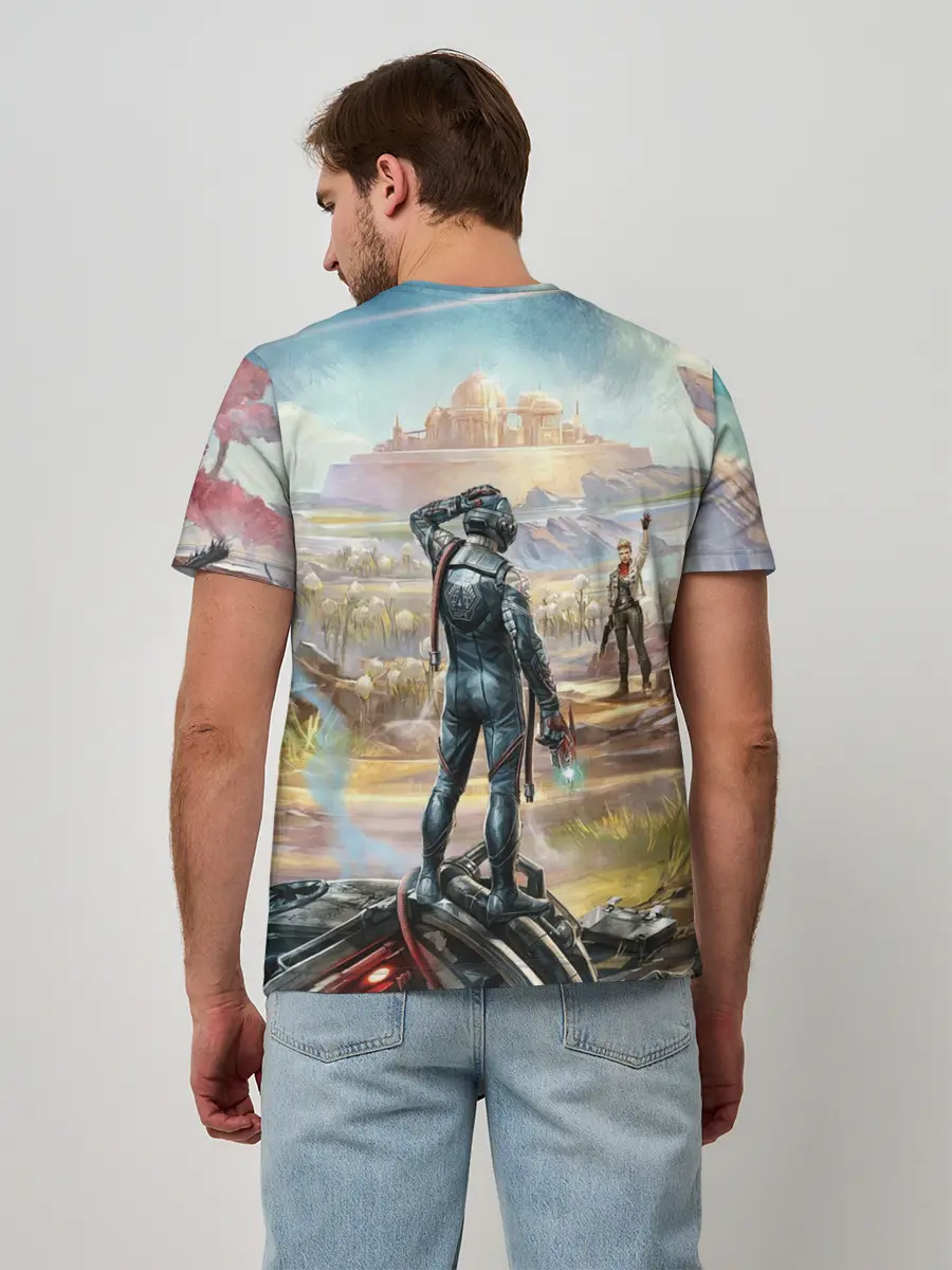 Мужская базовая футболка / The Outer Worlds