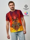 Мужская базовая футболка / Меха скелет | Steampunk Fire