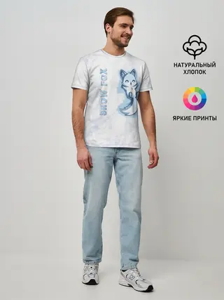 Мужская базовая футболка / Snow fox