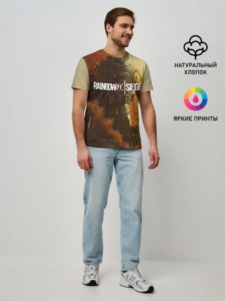Мужская базовая футболка / RAINBOW SIX SIEGE OUTBREAK