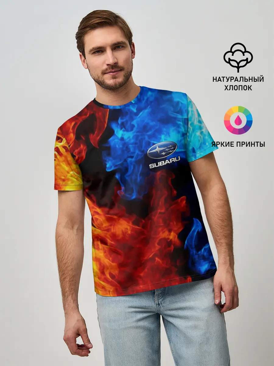 Мужская базовая футболка / SUBARU
