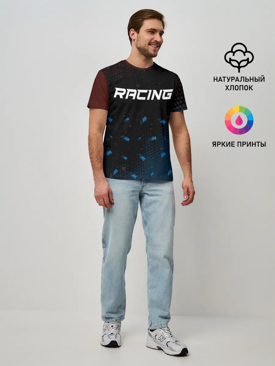 Мужская базовая футболка / BMW - Halftone