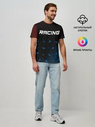Мужская базовая футболка / BMW - Halftone