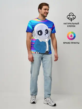 Мужская базовая футболка / Sans undertale | Санс