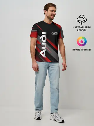 Мужская базовая футболка / Геометрия Ауди