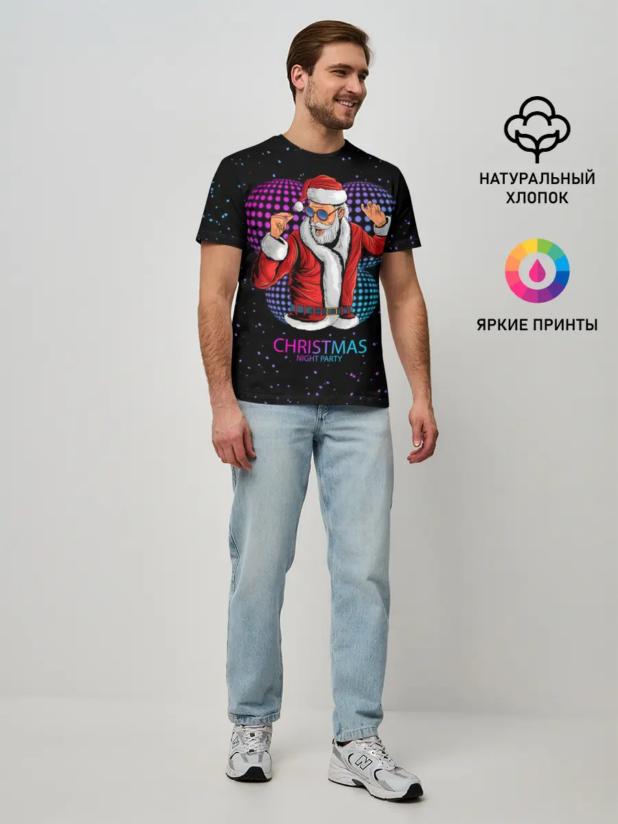 Мужская базовая футболка / Santa Dance