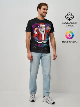 Мужская базовая футболка / Santa Dance