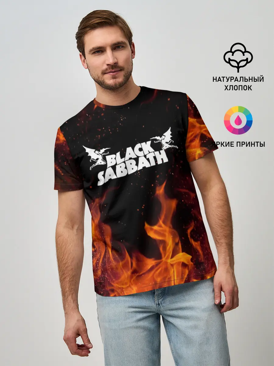 Мужская базовая футболка / Black Sabbath