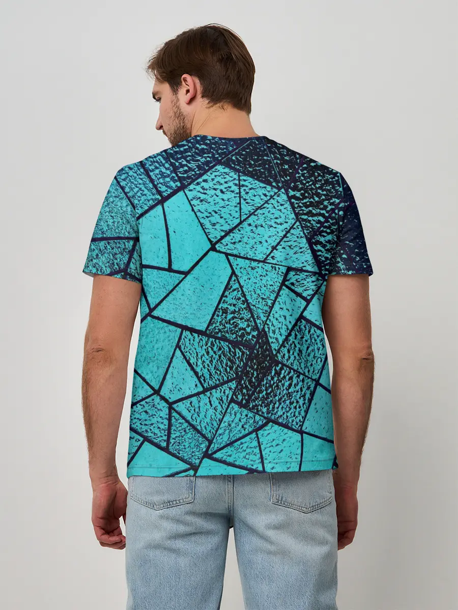 Мужская базовая футболка / НЕОНОВЫЙ ВИТРАЖ