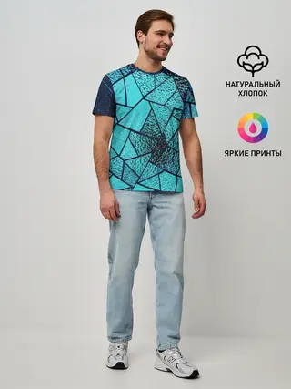 Мужская базовая футболка / НЕОНОВЫЙ ВИТРАЖ