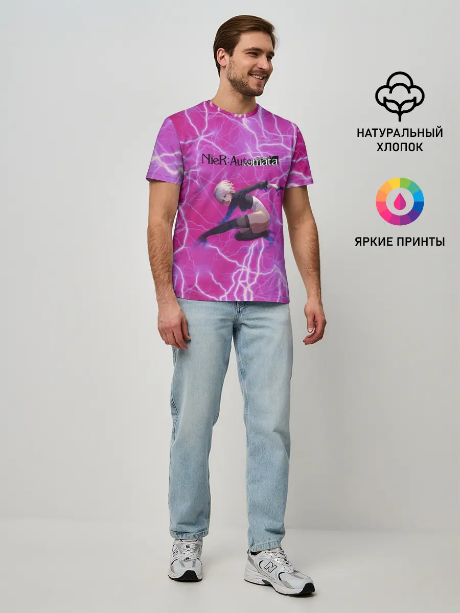 Мужская базовая футболка / YoRHa Light | Nier Automata