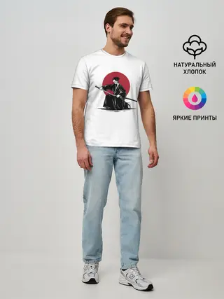 Мужская базовая футболка / ЯПОНСКИЙ САМУРАЙ | SAMURAI IN THE SUN