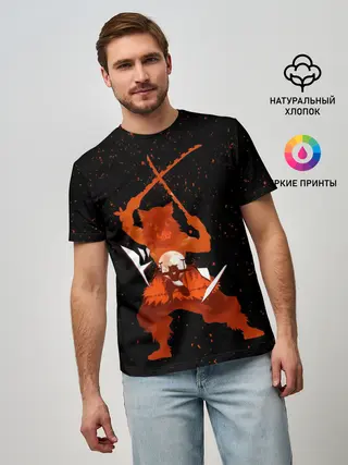 Мужская базовая футболка / Иноске Хашибира Kimetsu no Yaiba