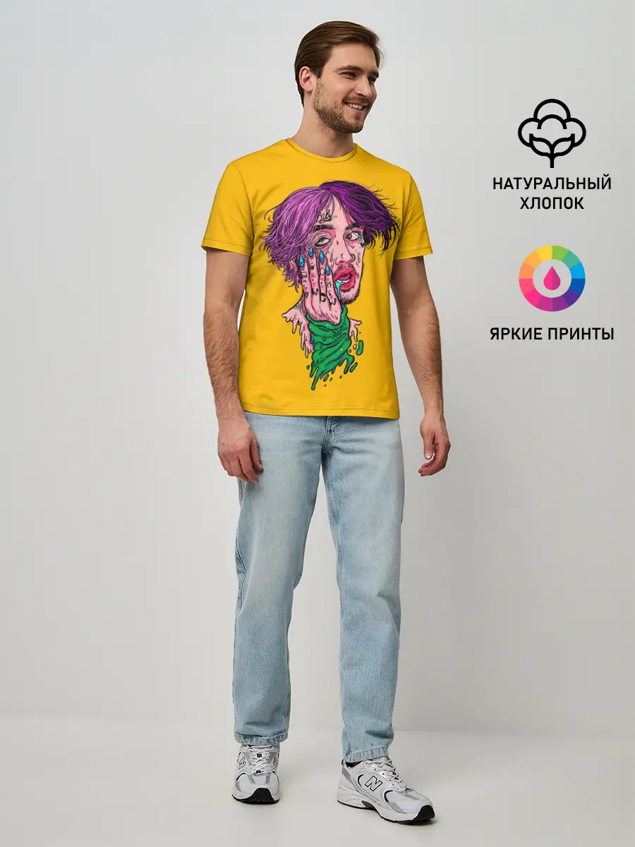 Мужская базовая футболка / Плавленый Лил Пип