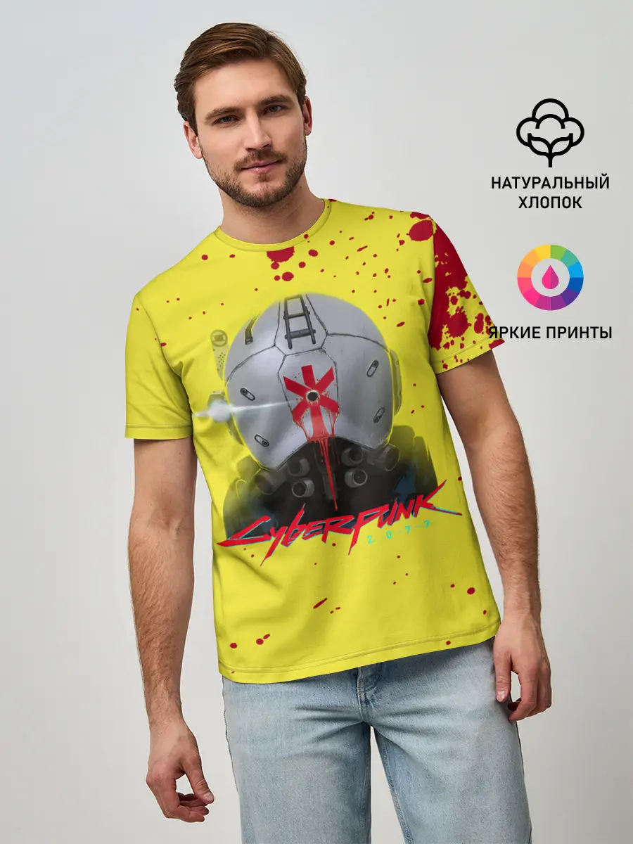 Мужская базовая футболка / TRAUMA TEAM Cyberpunk 2077