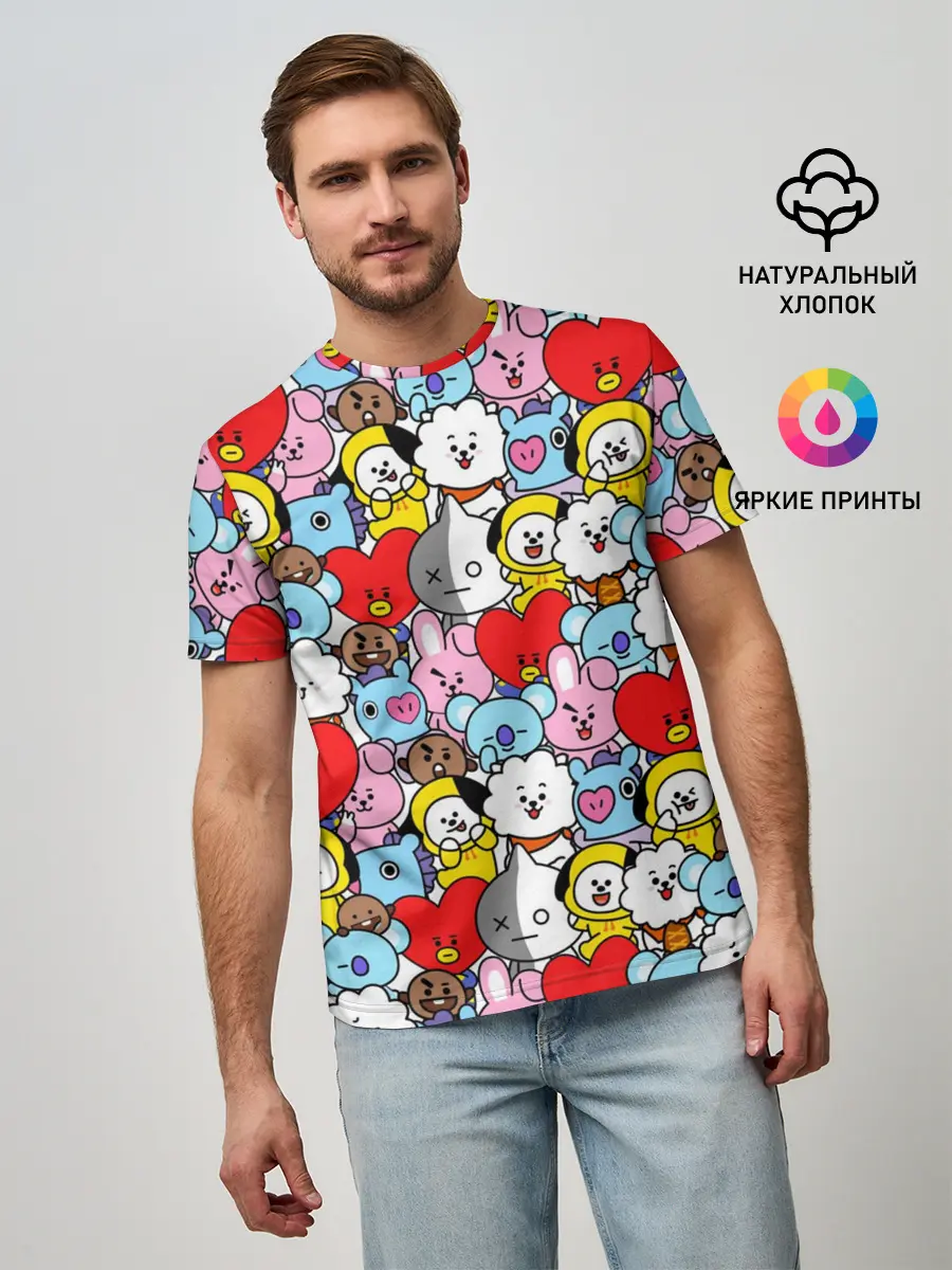 Мужская базовая футболка / BT21 / BTS