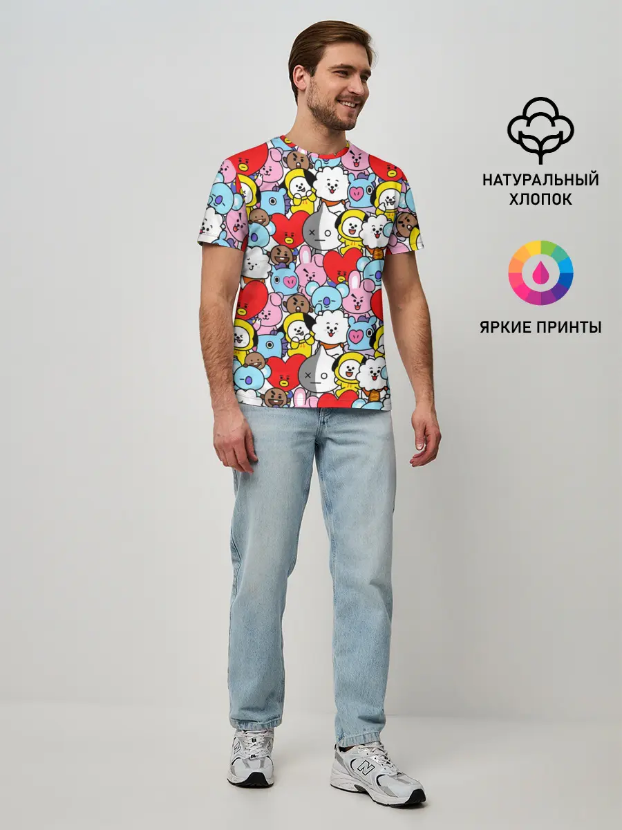 Мужская базовая футболка / BT21 / BTS