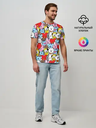 Мужская базовая футболка / BT21 / BTS