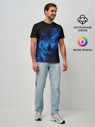 Мужская базовая футболка / Волк Вселенная