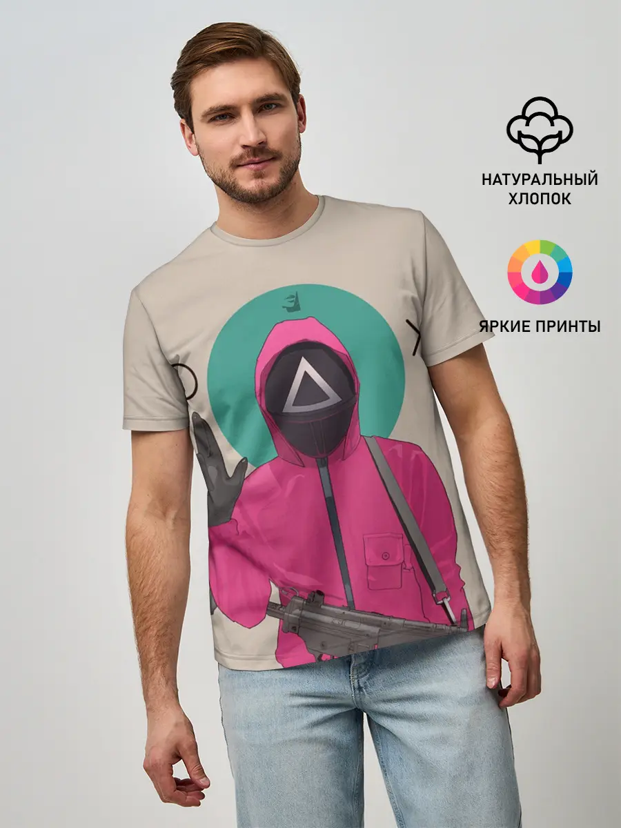 Мужская базовая футболка / SquidRed