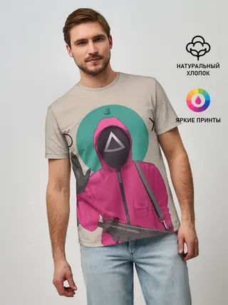 Мужская базовая футболка / SquidRed