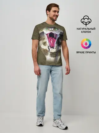 Мужская базовая футболка / Кобра