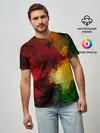 Мужская базовая футболка / Абстрактная мазаика витраж