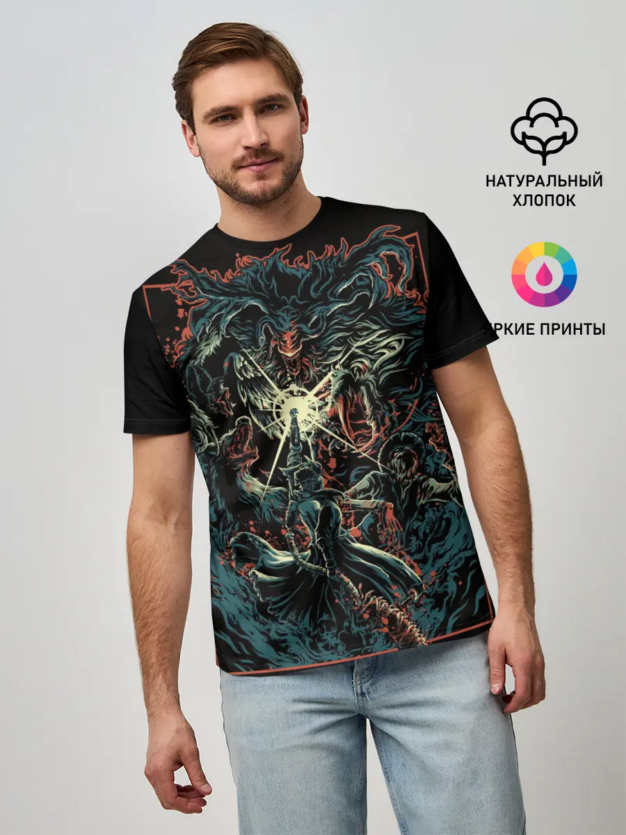 Мужская базовая футболка / Bloodborne