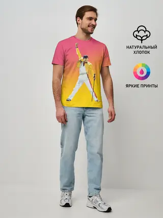 Мужская базовая футболка / Queen: Фредди Меркьюри