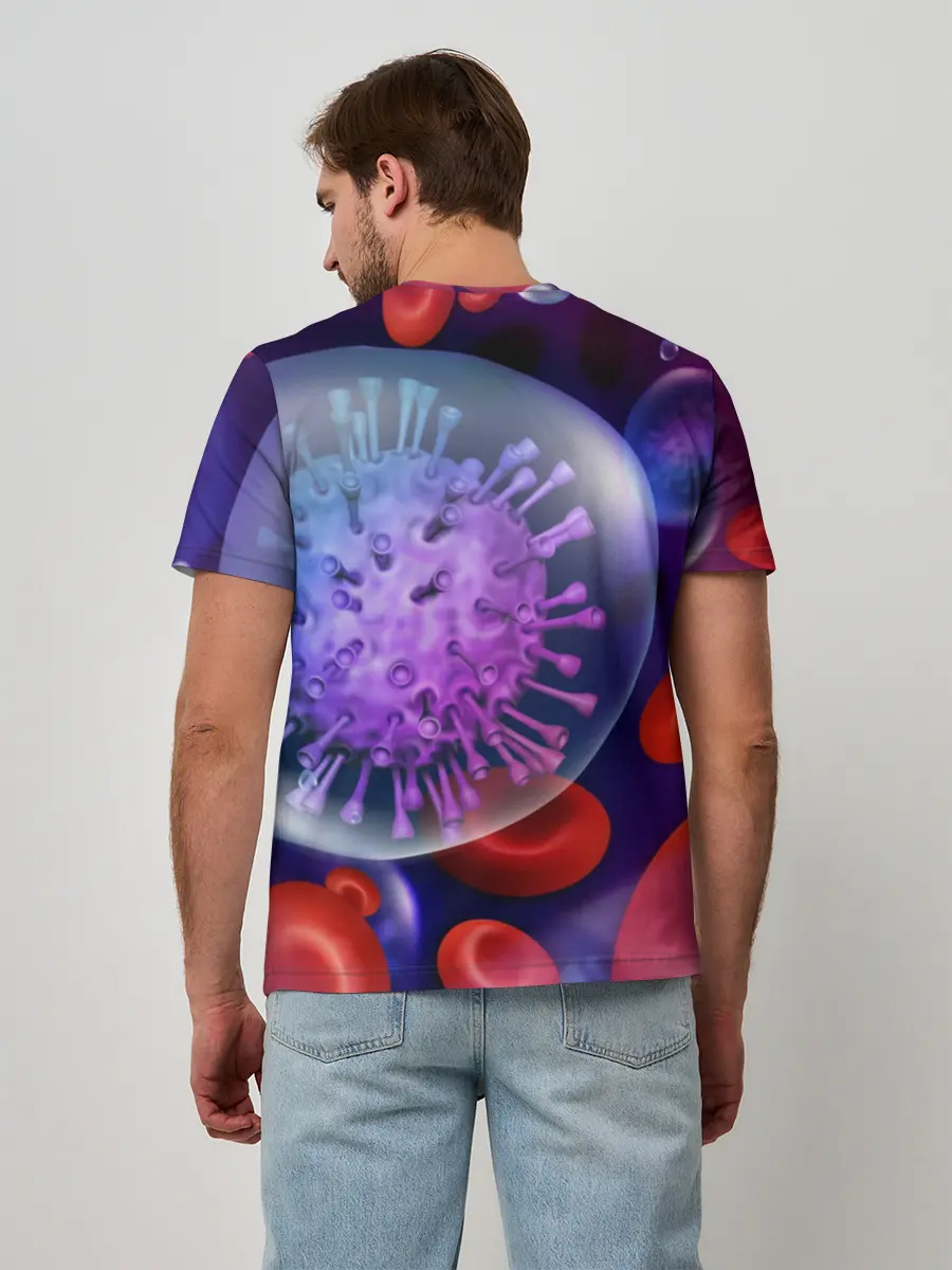 Мужская базовая футболка / Лейкоциты и клетка