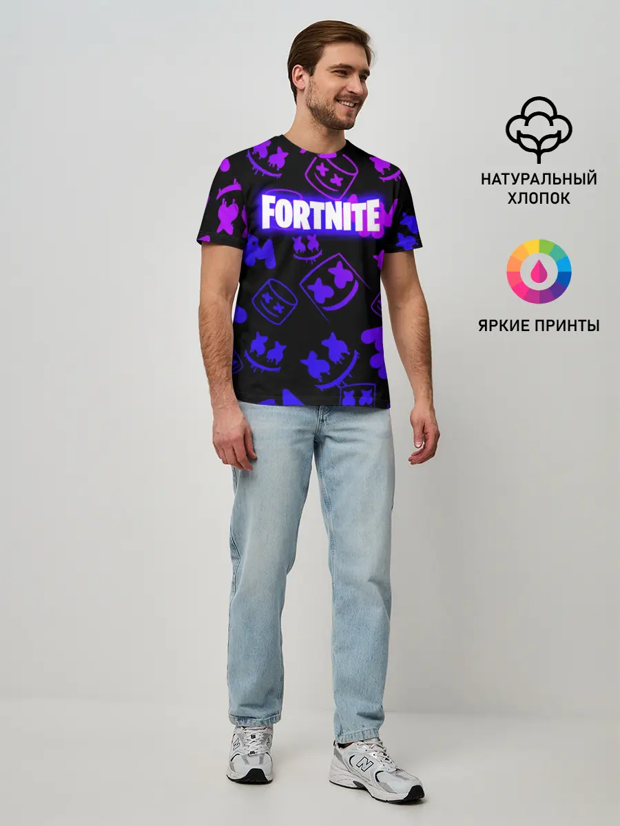 Мужская базовая футболка / FORTNITE MARSHMELLO