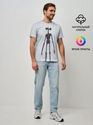 Мужская базовая футболка / Сиреноголовый Скелет