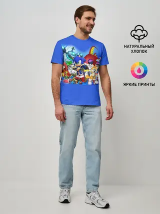 Мужская базовая футболка / SONIC